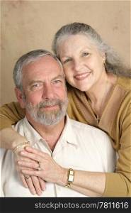 Portrait of a beautiful mature couple in love.