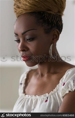 Portrait of a beautiful smiling African woman