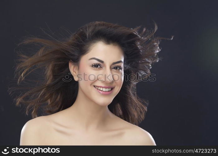 Portrait of a beautiful woman smiling