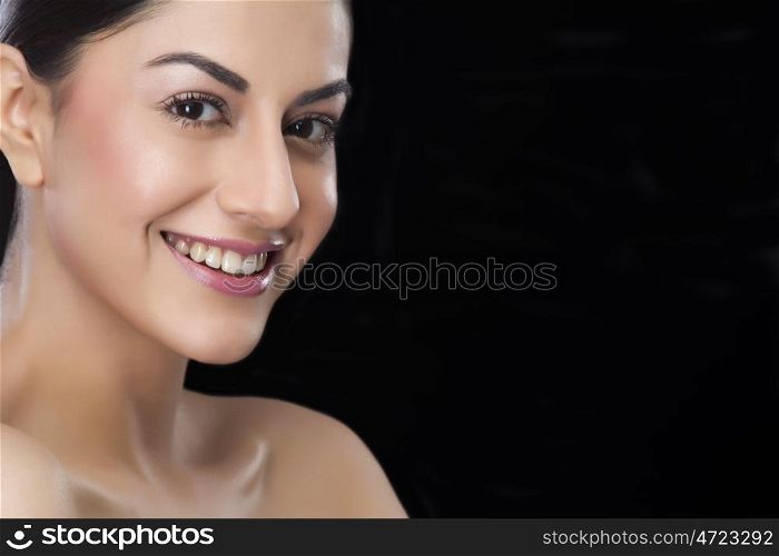 Portrait of a beautiful woman smiling