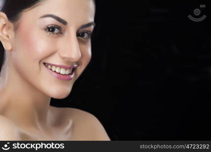 Portrait of a beautiful woman smiling