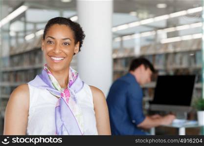 Portrait of a beautiful young businesswoman in an office