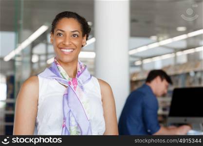 Portrait of a beautiful young businesswoman sitting at her desk