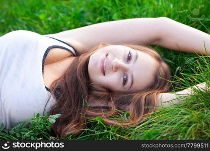 portrait of a beautiful young woman outdoor