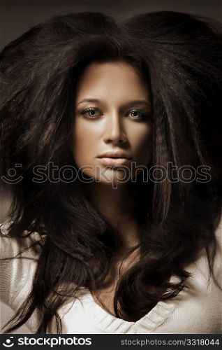Portrait of a beauty brunette
