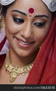 Portrait of a Bengali bride