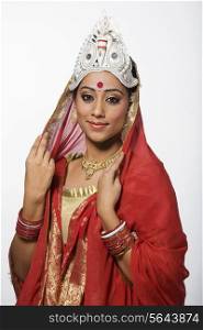 Portrait of a Bengali bride