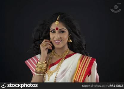 Portrait of a Bengali woman smiling