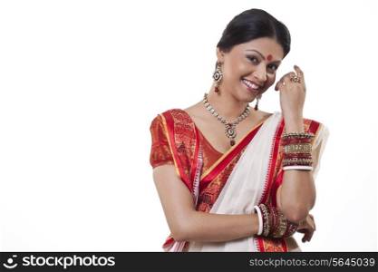 Portrait of a Bengali woman smiling