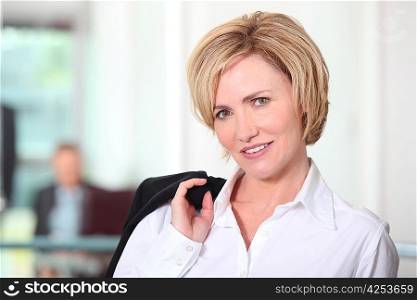 Portrait of a blonde-haired businesswoman