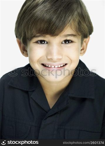 Portrait of a boy grinning