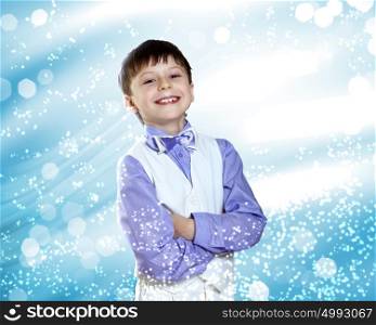 Portrait of a boy in holiday suit
