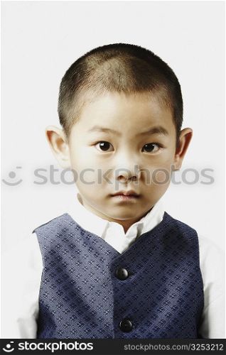 Portrait of a boy looking serious