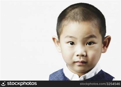 Portrait of a boy looking serious