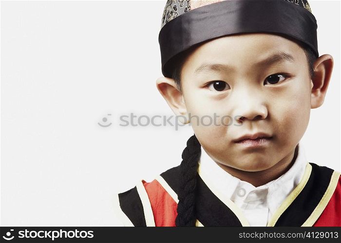 Portrait of a boy posing