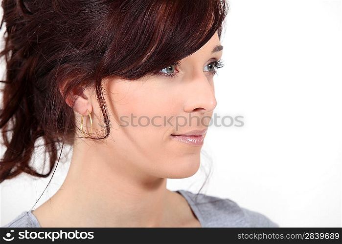 Portrait of a brunette.