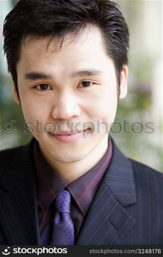 Portrait of a businessman grinning