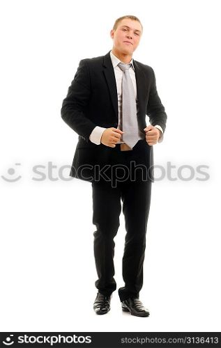 Portrait of a businessman isolated on a white background