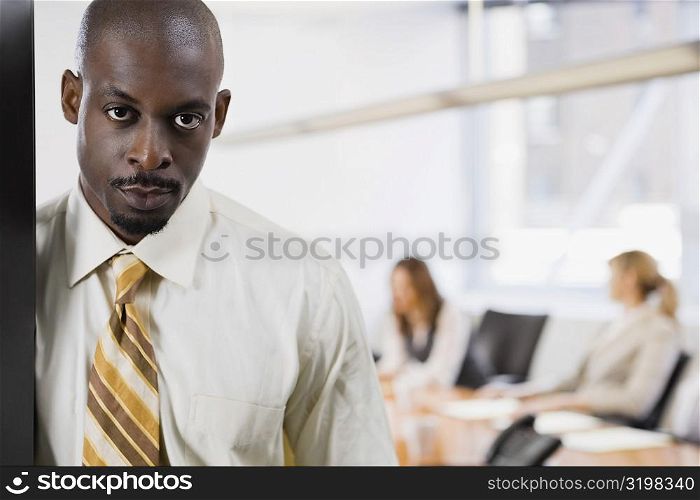 Portrait of a businessman looking serious