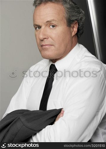 Portrait of a businessman looking stressed