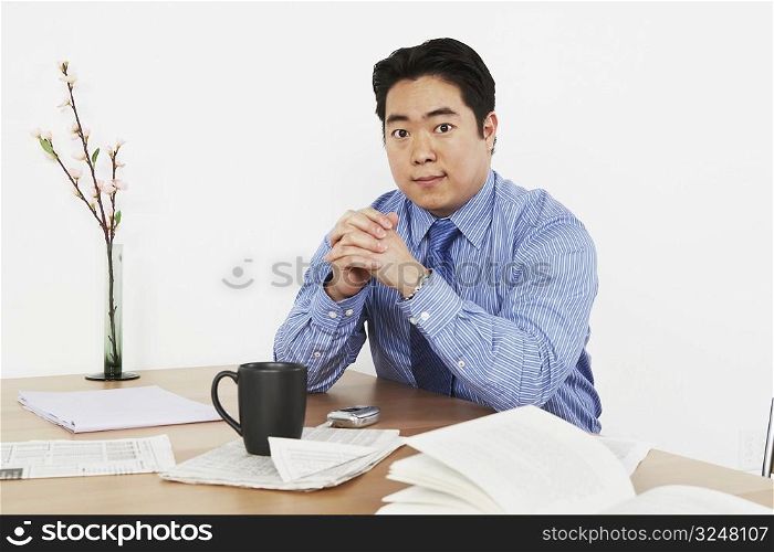 Portrait of a businessman sitting