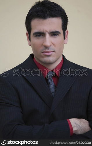 Portrait of a businessman thinking