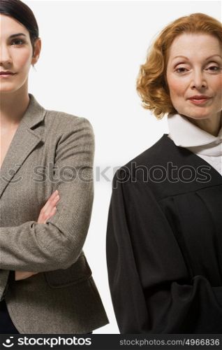 Portrait of a businesswoman and a judge