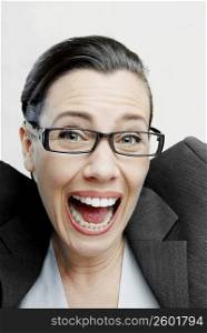 Portrait of a businesswoman laughing
