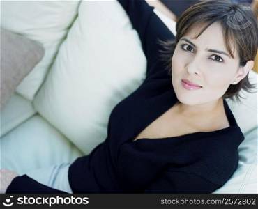Portrait of a businesswoman sitting on a couch