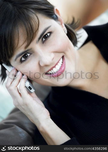 Portrait of a businesswoman talking on a mobile phone