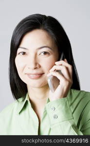 Portrait of a businesswoman talking on a mobile phone