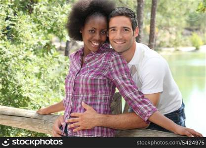 Portrait of a couple in the countryside