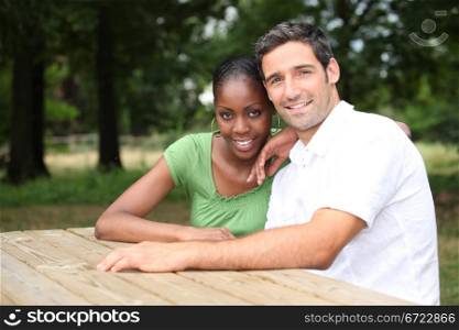 Portrait of a couple in the countryside