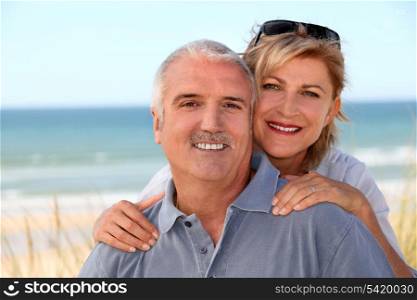 portrait of a couple on the beach