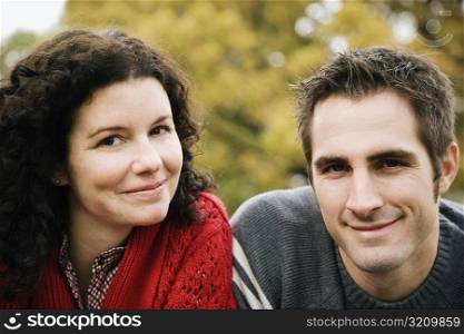 Portrait of a couple smiling