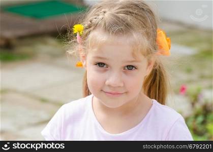 Portrait of a cute four-year girl. Portrait of a cute four year girl