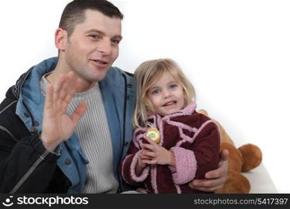 Portrait of a dad and his daughter