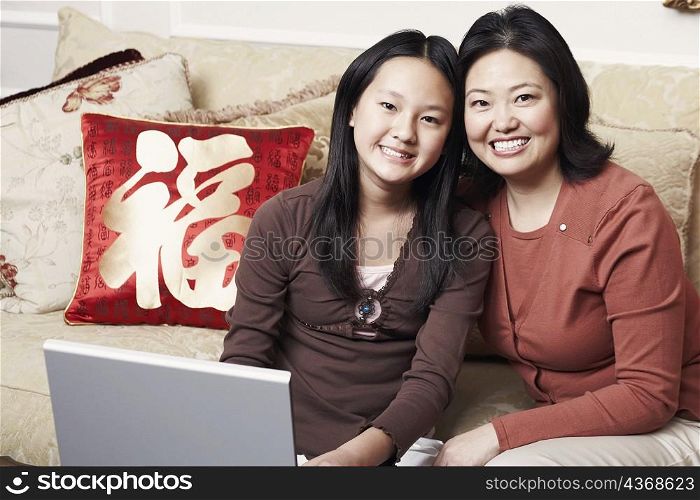 Portrait of a daughter and her mother