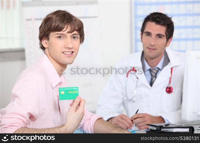 portrait of a doctor with patient