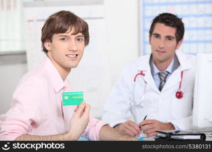 portrait of a doctor with patient