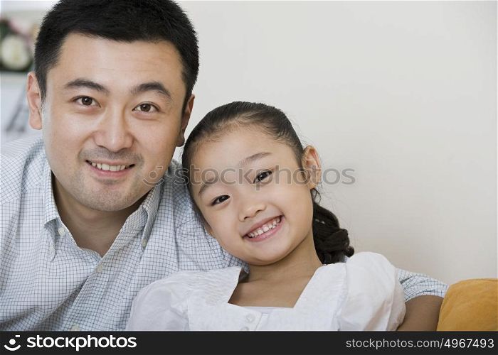 Portrait of a father and daughter