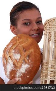 Portrait of a female baker