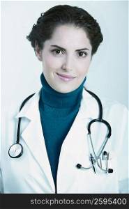 Portrait of a female doctor smirking