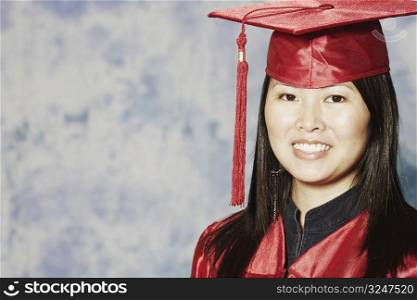 Portrait of a female graduate smiling