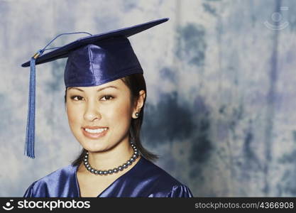 Portrait of a female graduate smiling