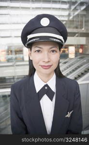Portrait of a female pilot smiling