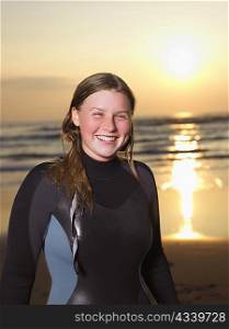 Portrait of a female surfer