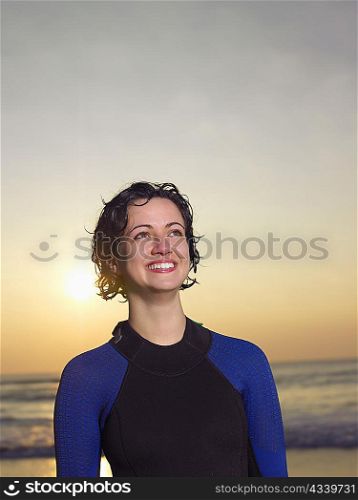 Portrait of a female surfer