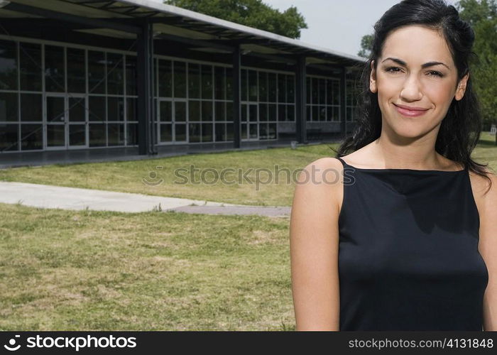 Portrait of a female university student smiling