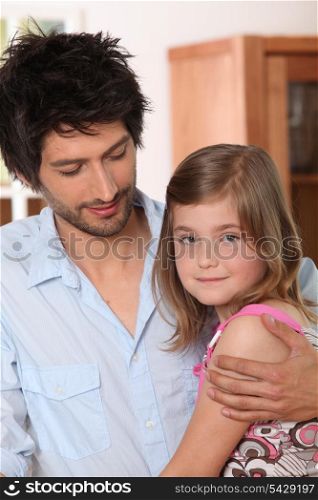 Portrait of a girl and a young man